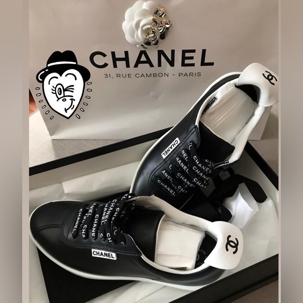 Chanel Black and White Sneakers